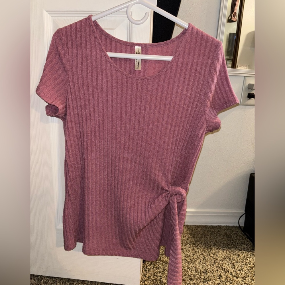 PerSeption Concept Dusty Rose Knit Top